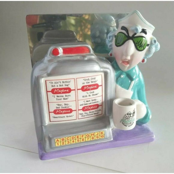 Vintage Maxine's Crabby Kitchen Napkin Holder By J Wagner Excellent Cond - Picture 2 of 6